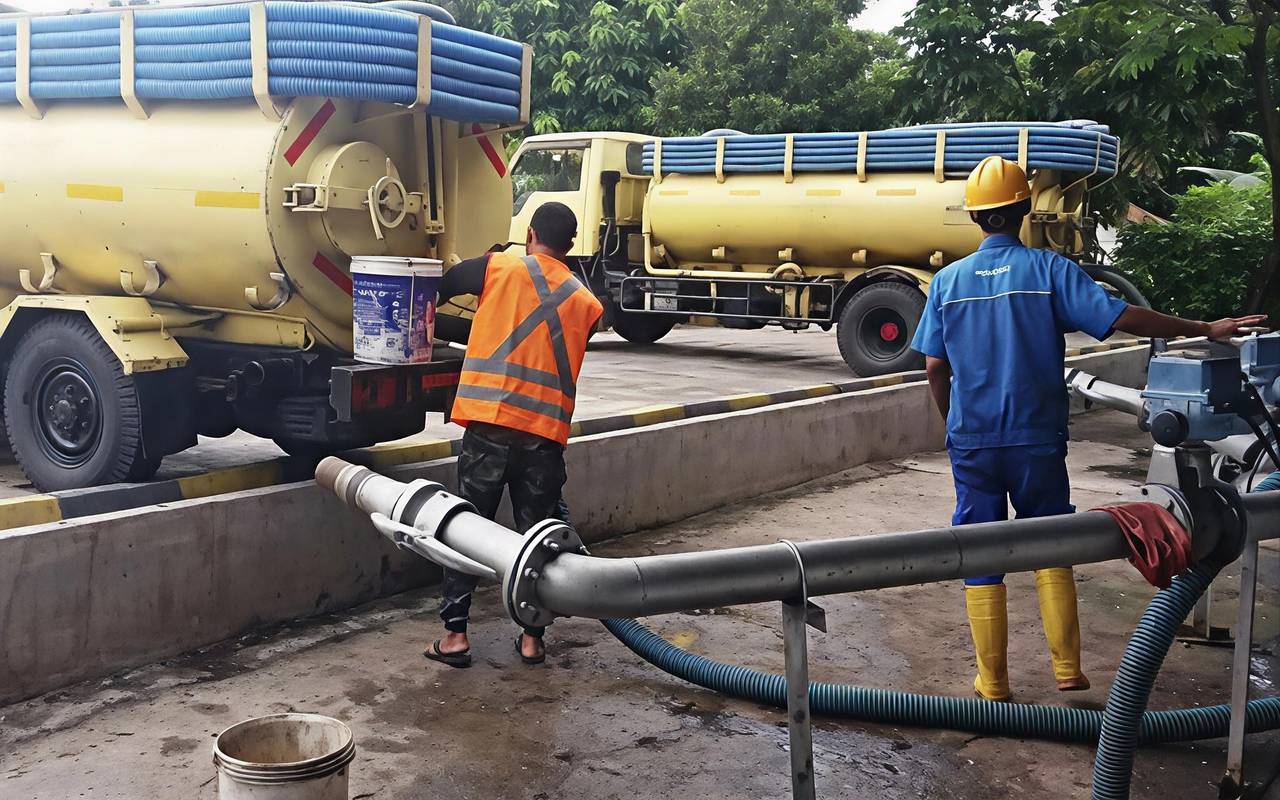 Penyedotan limbah cair non-B3 dan septic tank gedung atau fasilitas komersial